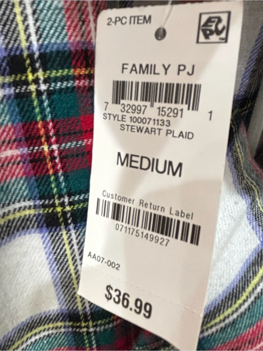 Family Pajamas new tags